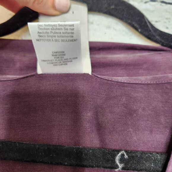 Anthropologie Dolan Left Coast Collection Plum Women's Plunging Swing Dress Sz M - Picture 13 of 13